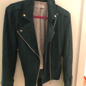 Dark olive green velvet house of cb jacket